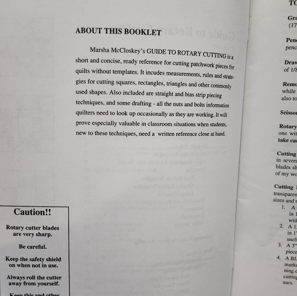 Guide to Rotary Cuttings Marsha McCloskey's - Picture 5 of 7